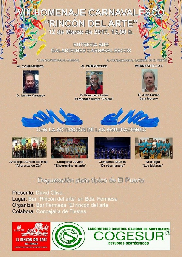 Acto de reconocimiento «El Rincón del Arte» 2017