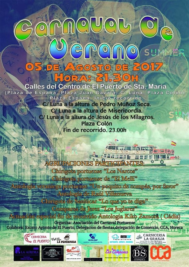 2017.- Carnaval de Verano – Sábado 05 de Agosto